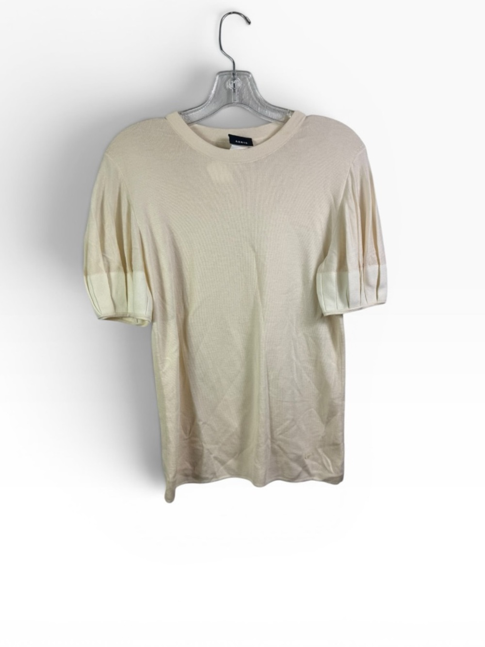 Akris Cream Short-Sleeve Top